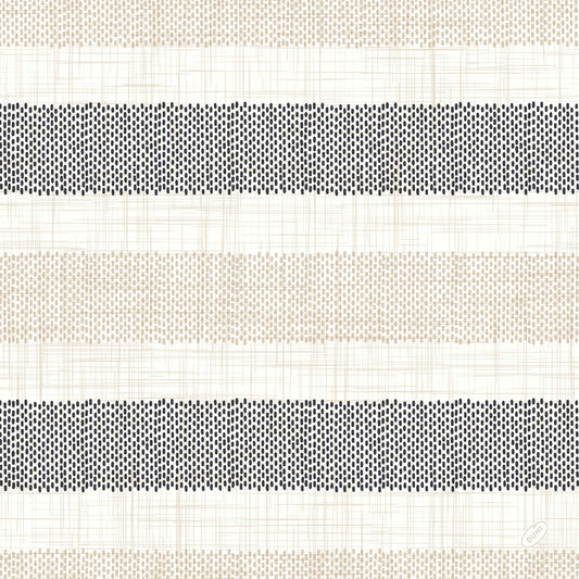 Die Zellt Servietten 40x40 cm Klassik Rigato schwarz von Duni GmbH zeichnen sich durch abwechselnd beigefarbene Bänder und schwarze gepunktete Linien auf cremefarbenem Grund aus und verleihen Ihrer Tischdekoration einen modernen Touch - perfekt in Kombination mit den eleganten Servietten. Packung mit 50 Servietten.