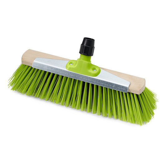 Der Nölle Profi Brush Prestige Universalbesen 40 cm verfügt über einen robusten Buchenholz-Körper, leuchtend grüne Elastonborsten, eine Metallstützplatte und einen schwarzen Kunststoffstielaufsatz. Marke: Nölle Profi Pinsel Bürsten- & Pinseltechnik e.K.
