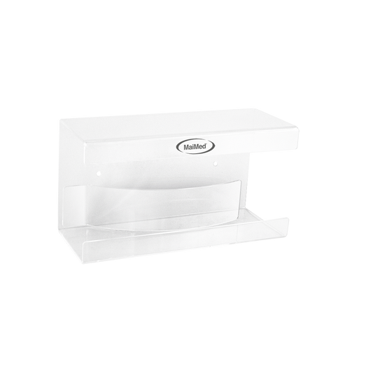 Uchwyt ścienny MaiMed do schowków rękawicowych ze sprężyną wykonany z akrylu - wymiary: 246x106x135mm - opakowanie 1 szt. | Opakowanie (1 szt.)