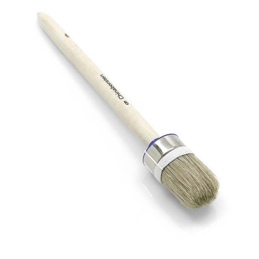 Der Nölle Profi Brush Industrie-Ringpinsel verfügt über eine langlebige Naturborstenmischung, einen konischen Griff aus hellem Holz und eine sichere silberne Metallzwinge und bietet somit erstklassige Industriequalität.