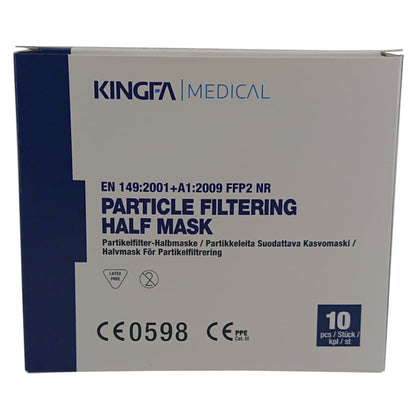 Maska oddechowa FFP2, biała, 10 sztuk. / Pudełko bez zaworu, pętle na uszy | Pudełko (10 sztuk)