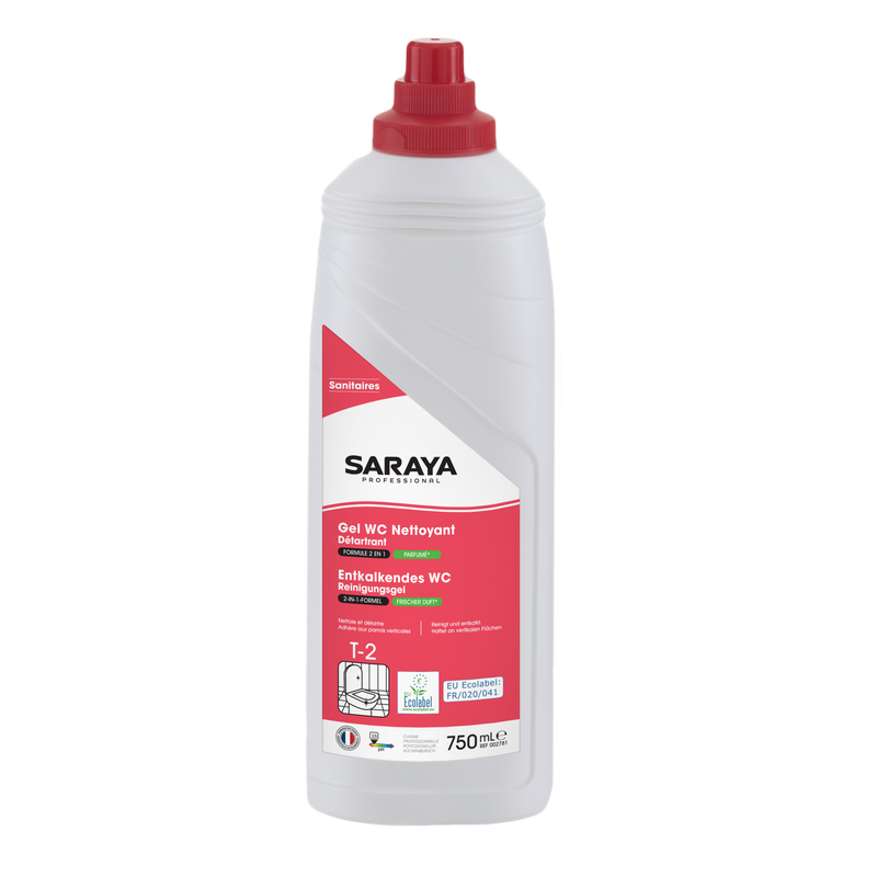 Żelowy środek do czyszczenia toalet Saraya Ecolabel | Butelka (750ml)