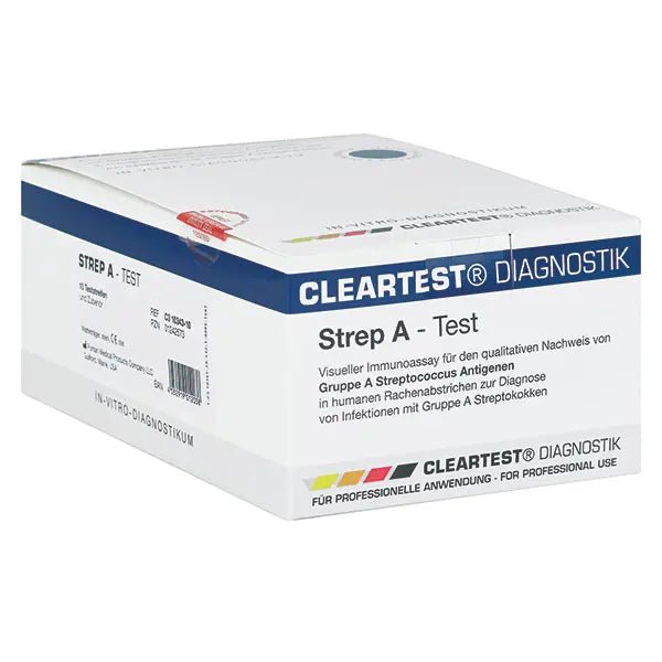 Najwyraźniejszy test strep -kaset - 10 pasków testowych | Paczka (10 testów)