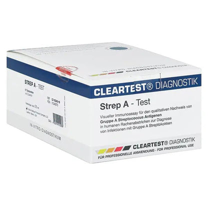 Cleartest Strep A opakowanie pasków testowych: 25 pasków testowych | Opakowanie (25 testów)