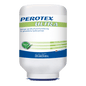 Duża biała 3 kg kaseta Dr. Schnell PEROTEX ULTRA środek do mycia naczyń do zmywarek przemysłowych, zawierający chlor, od DR.SCHNELL GmbH & Co. KGaA, jest ozdobiona niebieskimi i zielonymi akcentami i posiada certyfikat HACCP.