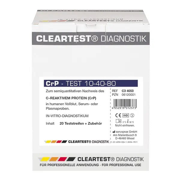 Najczystszy test CrP odcięcia: 10-40-80 mg/l