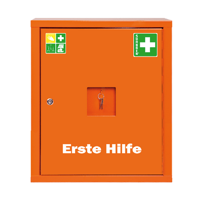 Verbandschrank EUROSAFE orange mit Füllung nach ÖNORM Z 1020 2