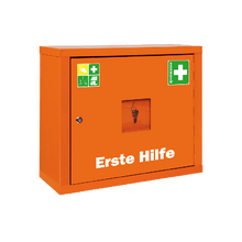 Verbandschrank JUNIORSAFE orange mit Füllung nach ÖNORM Z 1020 1