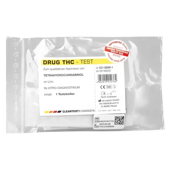 Najczystsze paski testowe na obecność tetrahydrokannabinolu, test indywidualny | Sztuka (1 próba)