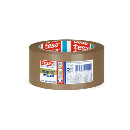 tesa 4100CPVC20 PVC Verpackungsklebeband Comfort, braun, 66 m x 50 mm