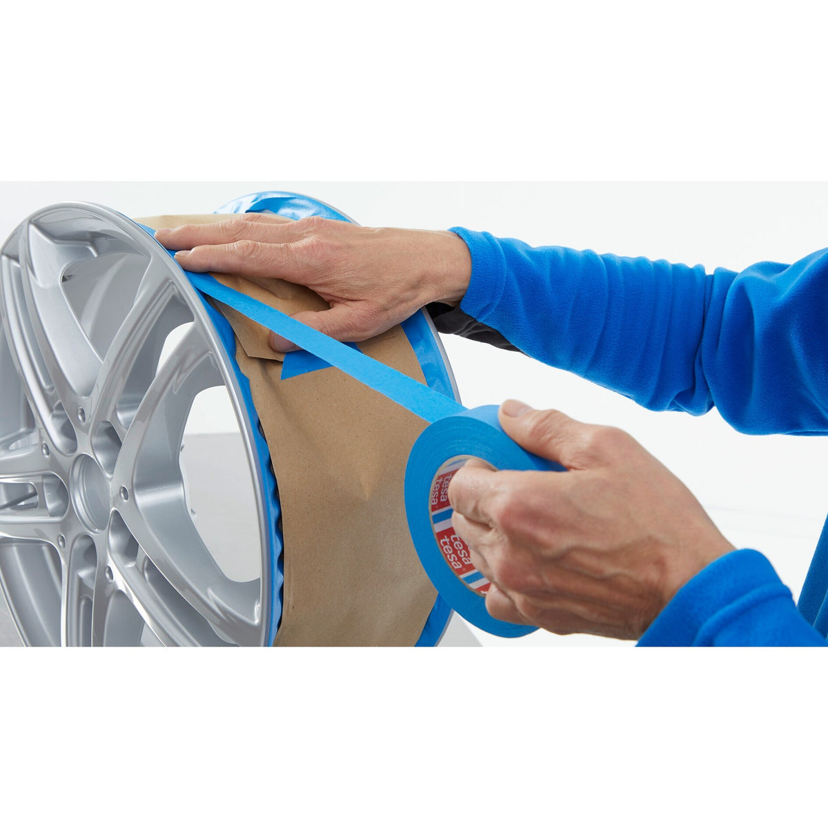 tesakrepp 4308 Blue Krepp Papierabdeckband, blau – Anwendung