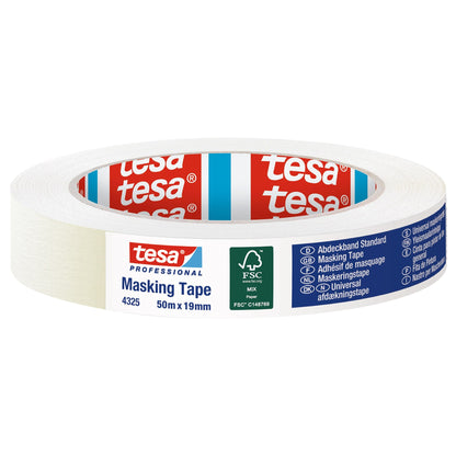 tesa Professional 4325 Abdeckband Standard chamois, 50 m x 19 mm