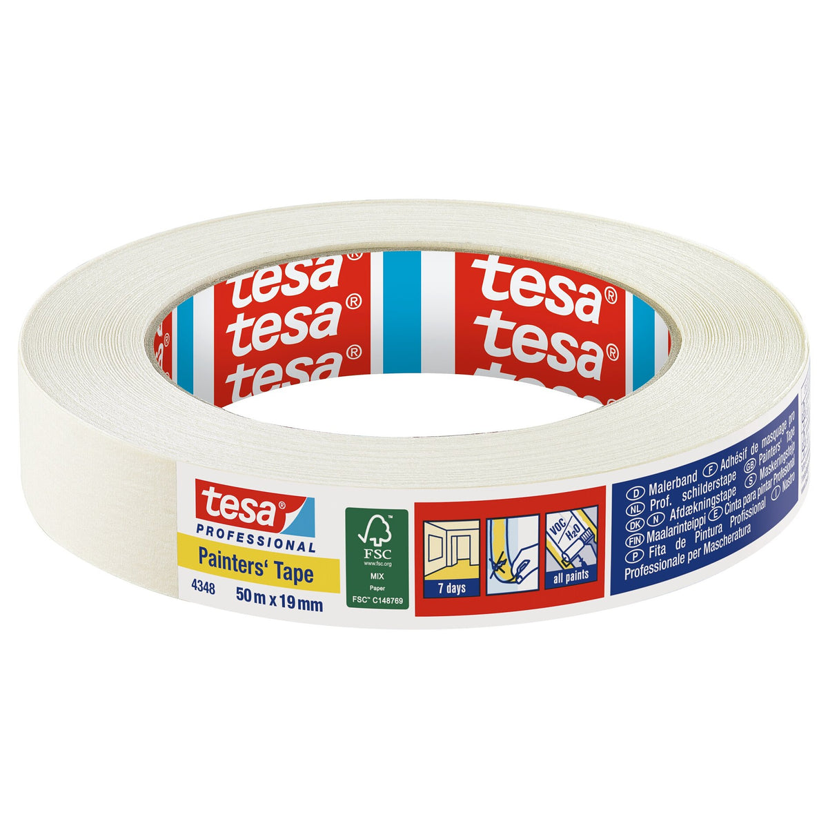 tesa Professional 4348 Malerband, chamois 50 m x 19 mm