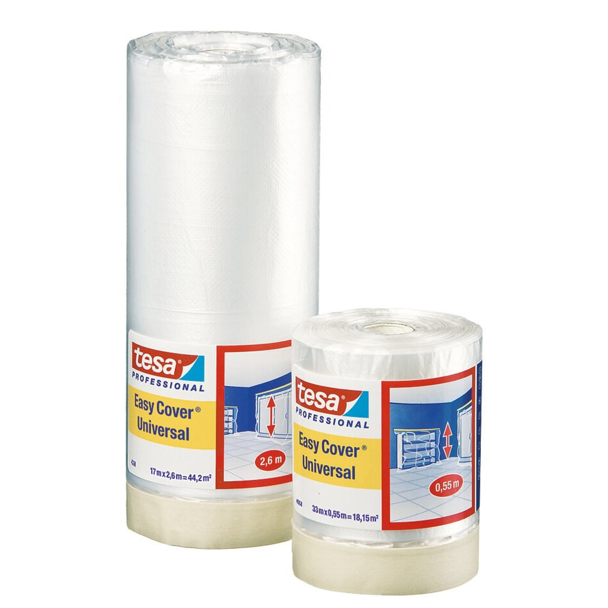 tesa Professional 4368 Easy Cover Universal Folie, hellbeige – Sortiment