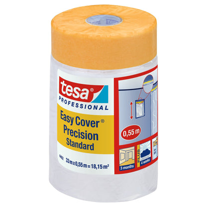 tesa Professional 4402 Easy Cover Präzision Standard Folie, orange 33 m x 550 mm