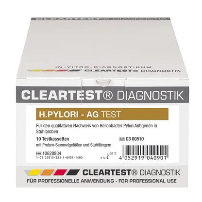 Cleartest Pylori AG, wykonany z krzesła