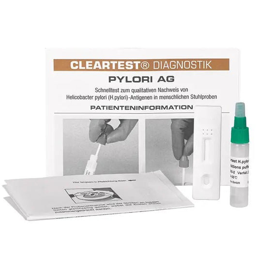 Cleartest Pylori AG, wykonany z krzesła