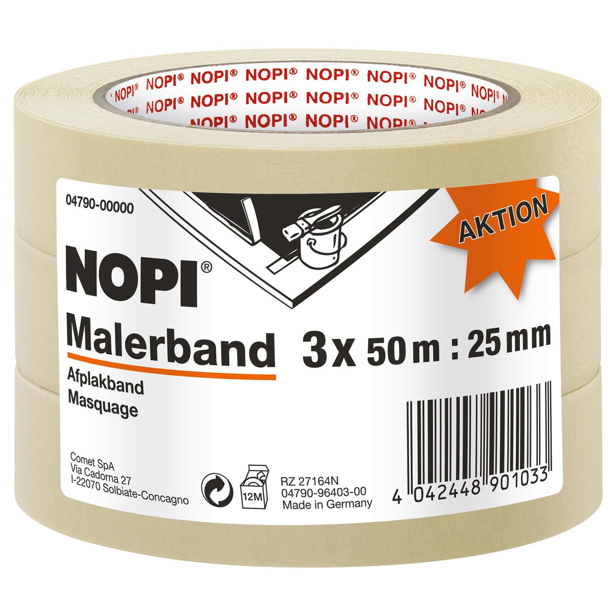 tesa NOPI Malerband, braun