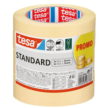 Taśma malarska tesa Standard, 50 m x 19 mm + 50 m x 30 mm