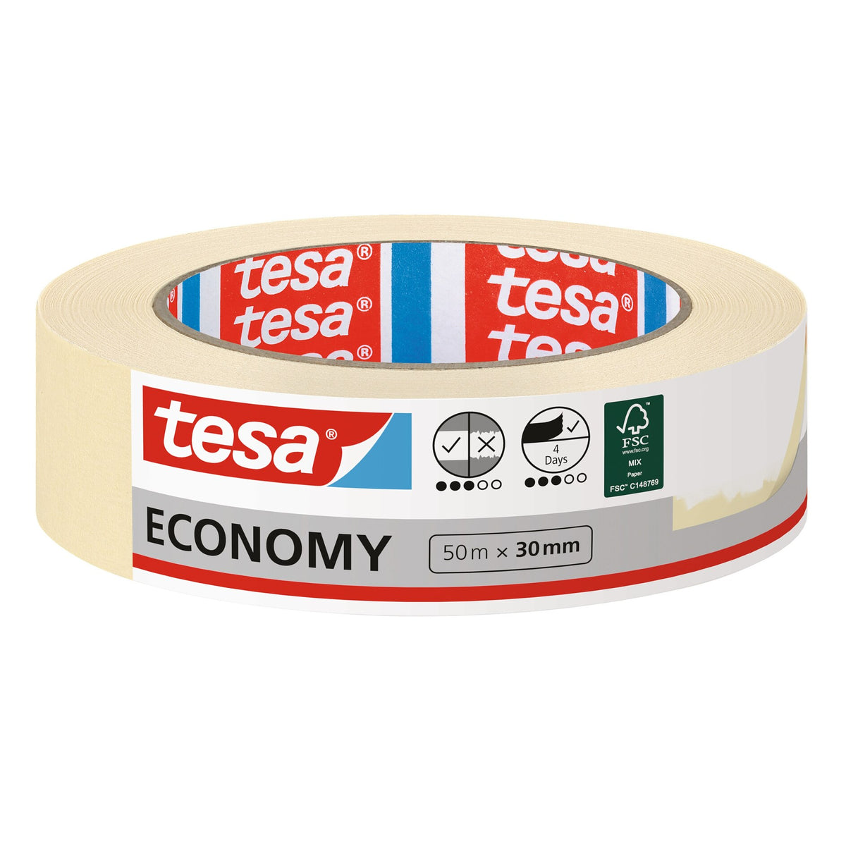 tesa 5287 Malerband Economy, 50 m x 30 mm, chamois