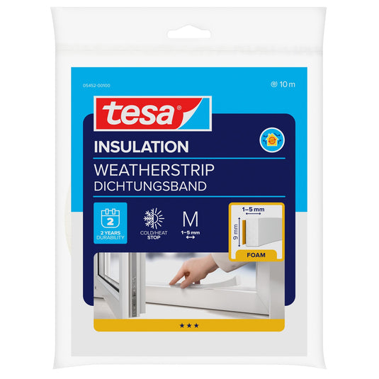 Taśma uszczelniająca tesa INSULATION, biała, 10 m x 9 mm