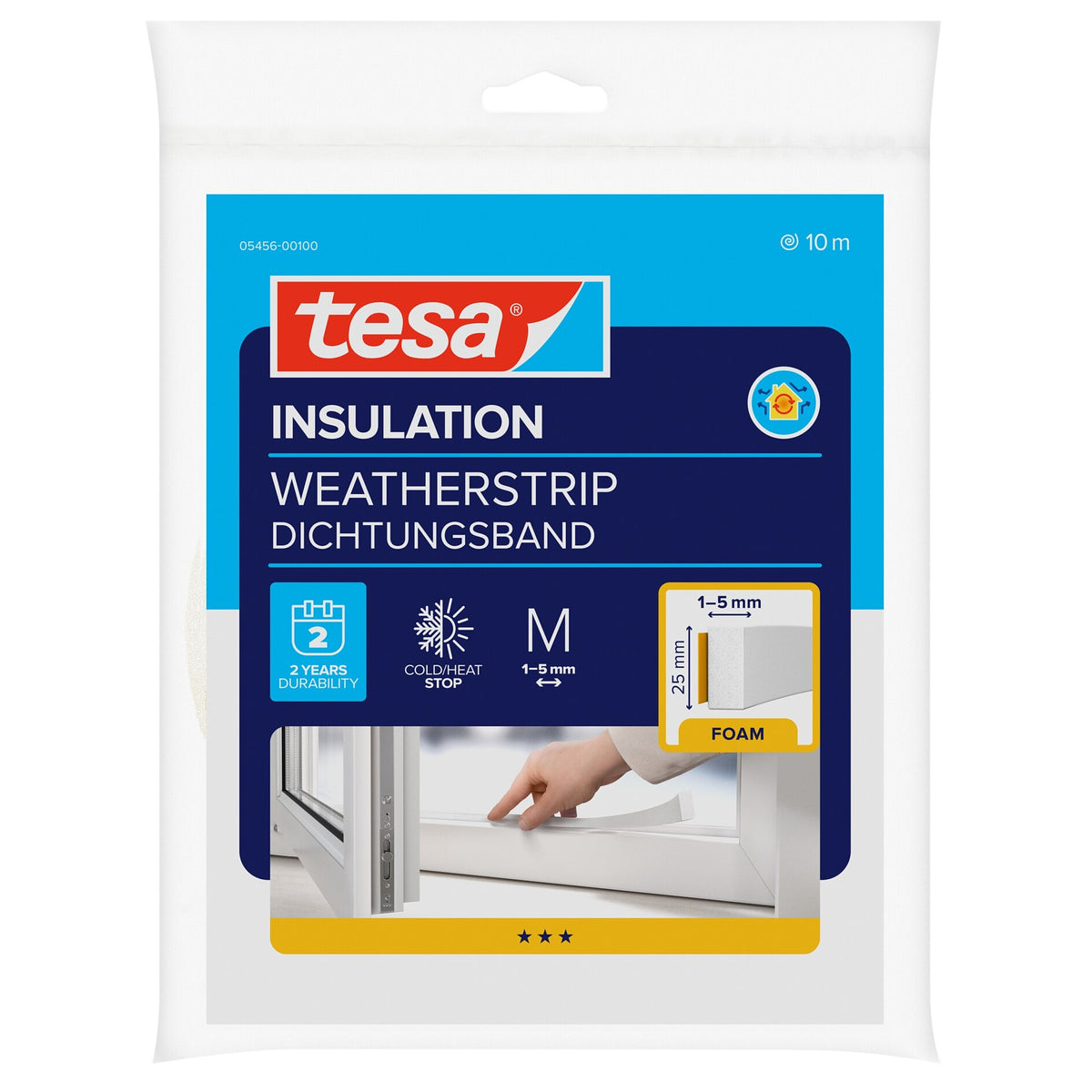 tesa INSULATION Dichtungsband, weiß 10 m x 25 mm