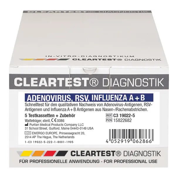 Cleartest Adenowirus, RSV, Grypa A+B
