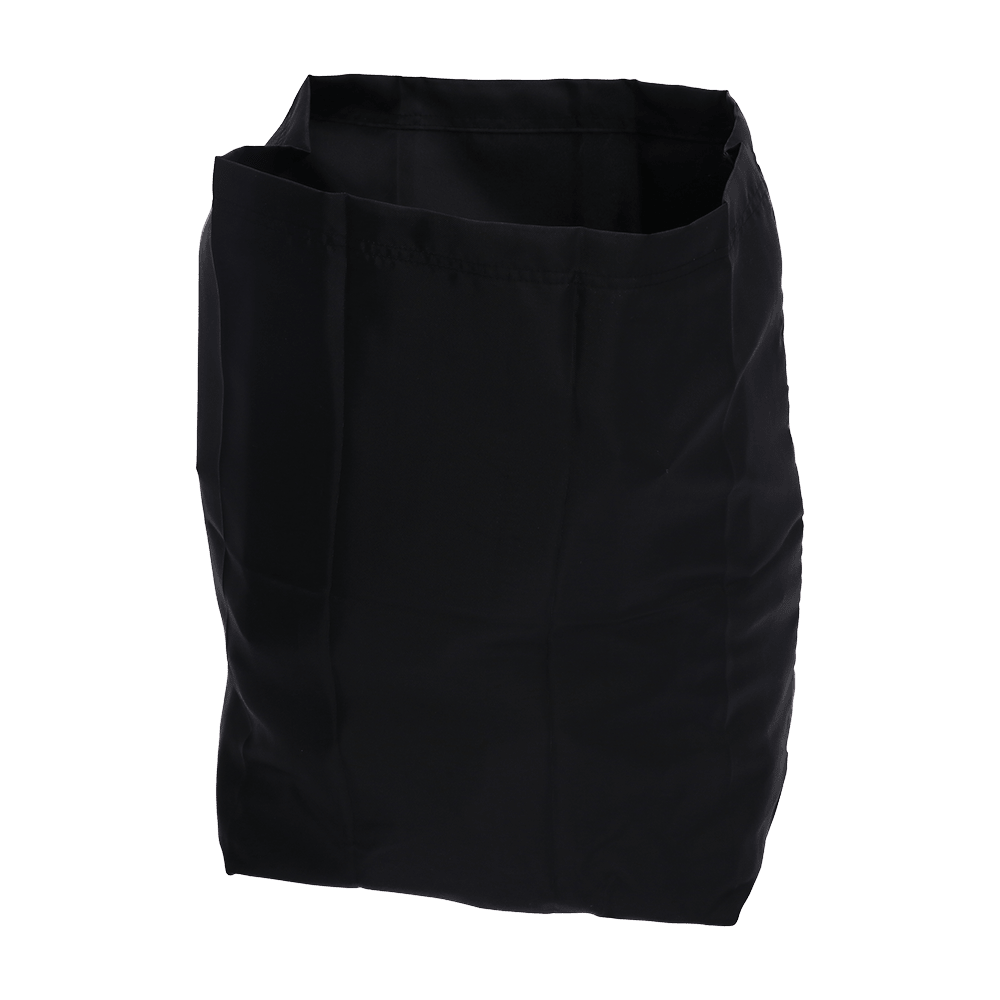 EMIL DEISS KG (GmbH + Co.) DEISS 6510 Worek na odpady wielokrotnego użytku (1 sztuka), 550x600 mm, czarny, jest prostokątnym, czarnym workiem na odpady z tkaniny z otwartym wierzchem, który stoi pusty i pionowo na białym tle.