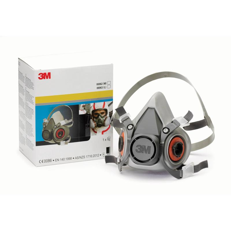 Półmaska ​​wielokrotnego użytku 3M™ o niewielkich wymaganiach konserwacyjnych, średnia 06962 | Opakowanie (1 szt.)