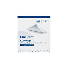Kompres aluderm® 10 x 10 cm, opakowanie zawierające 10 sztuk