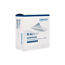 Kompresy aluderm® – opakowanie zawierające 25 sztuk o wymiarach 10 x 15 cm