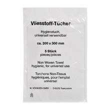 Chusteczki z włókniny 200 x 300 mm, po 5 sztuk