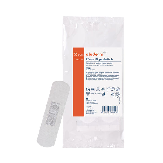 Zestaw wkładów do dozownika aluderm®-aluplast, 7,2 x 1,9 cm, 30 sztuk