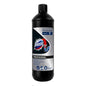 Eine schwarze 1-Liter-Flasche DOMESTOS Professional Abflussreiniger Power-Gel von Diversey Deutschland GmbH & Co. OHG mit blau-silbernem Etikett - ideal als kraftvoller Abflussreiniger (Rohrfrei) zur effektiven Beseitigung von Verstopfungen.
