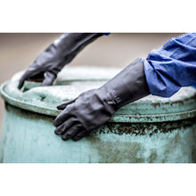 NITRAS BLACK BARRIER, rękawice chroniące przed chemikaliami, czarne