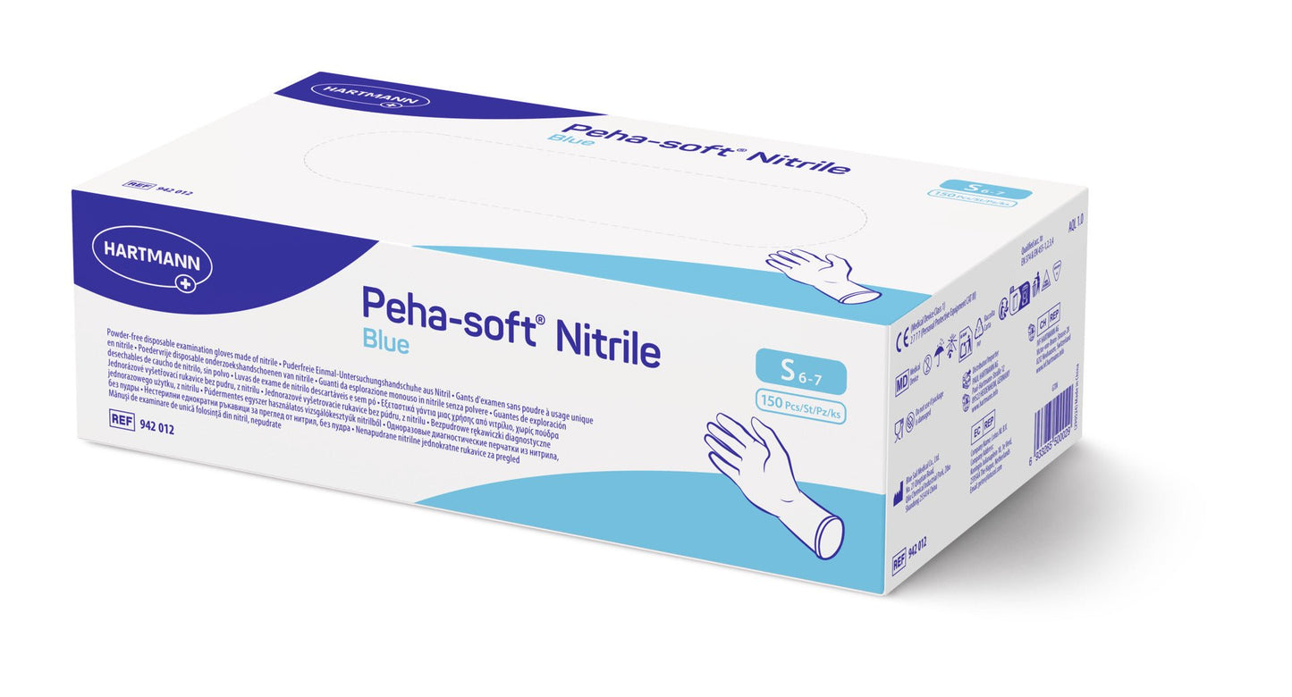Peha-soft Nitrile Blue S | Opakowanie (150 sztuk)