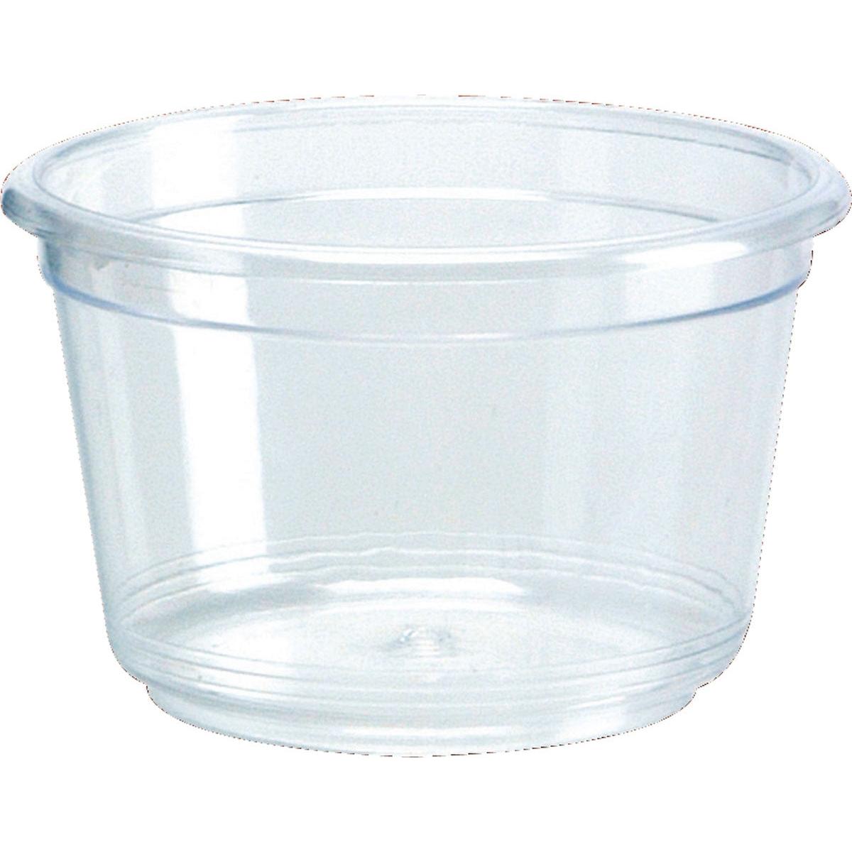 Przezroczysty kubek na dressing PS 47x47x29 mm od Duni GmbH to przezroczysty pojemnik, idealny na sosy, przyprawy lub małe porcje jedzenia. Idealny na przyjęcia lub wydarzenia. Sprzedawany w opakowaniach po 50 sztuk, idealny dla gastronomii.