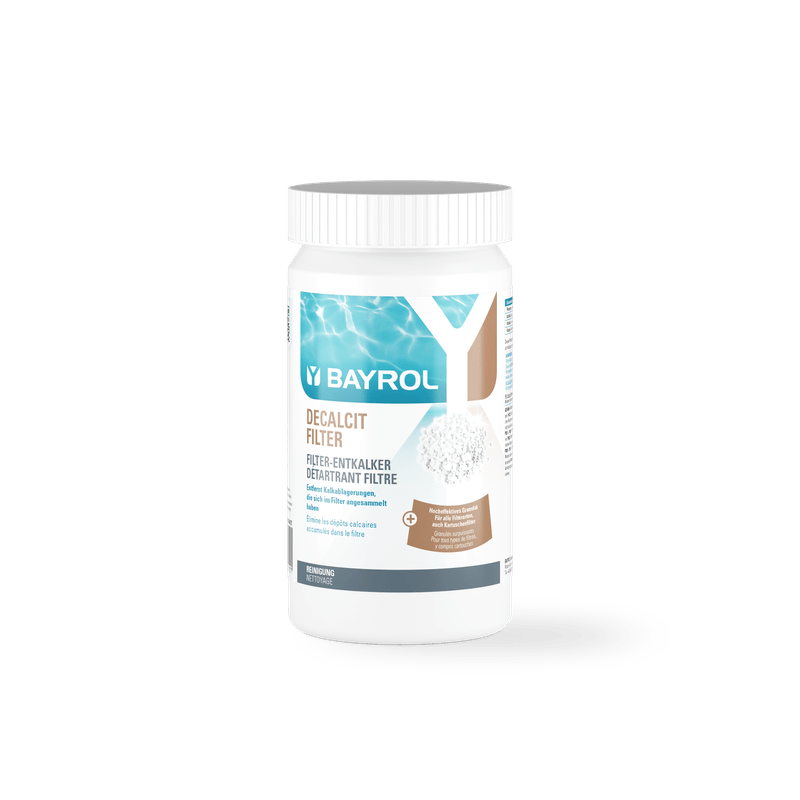 BAYROL Decalcit Filter 1 kg Wysokoefektywne granulki do szybkiego odkamieniania | Puszka (1 kg) 