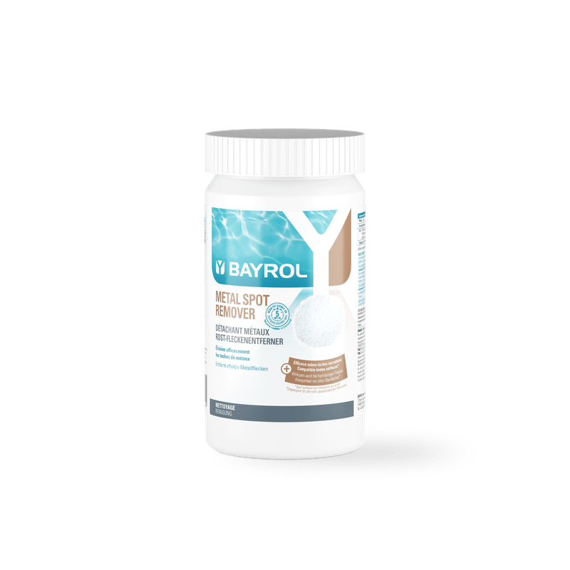 BAYROL Metal Spot Remover 0,8KG Skutecznie usuwa plamy rdzy i osady metaliczne | Butelka (800 g) 