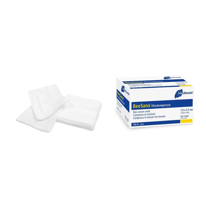 Kompres polarowy BeeSana®, niesterylny, 4-krotny, 40 g, 7,5 x 7,5 cm | Opakowanie (100 sztuk)
