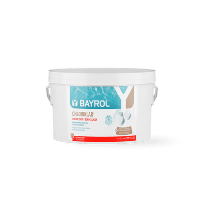 BAYROL Chloriklar® na bazie kwasu trichloroizocyjanurowego o wysokiej zawartości aktywnego chloru