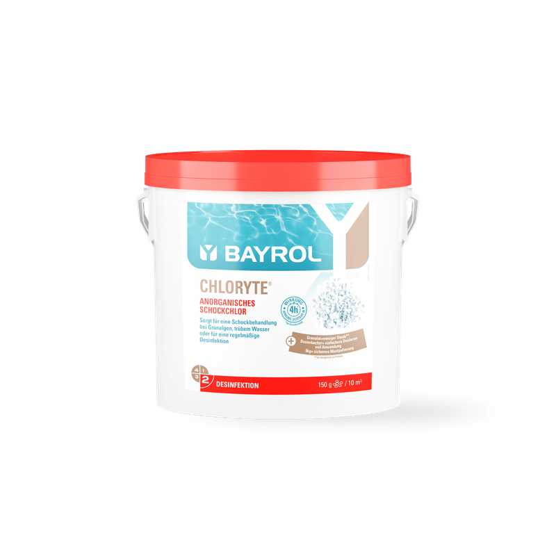 BAYROL Chloryte® Nieorganiczny granulat chloru o zawartości aktywnego chloru wynoszącej 70%.