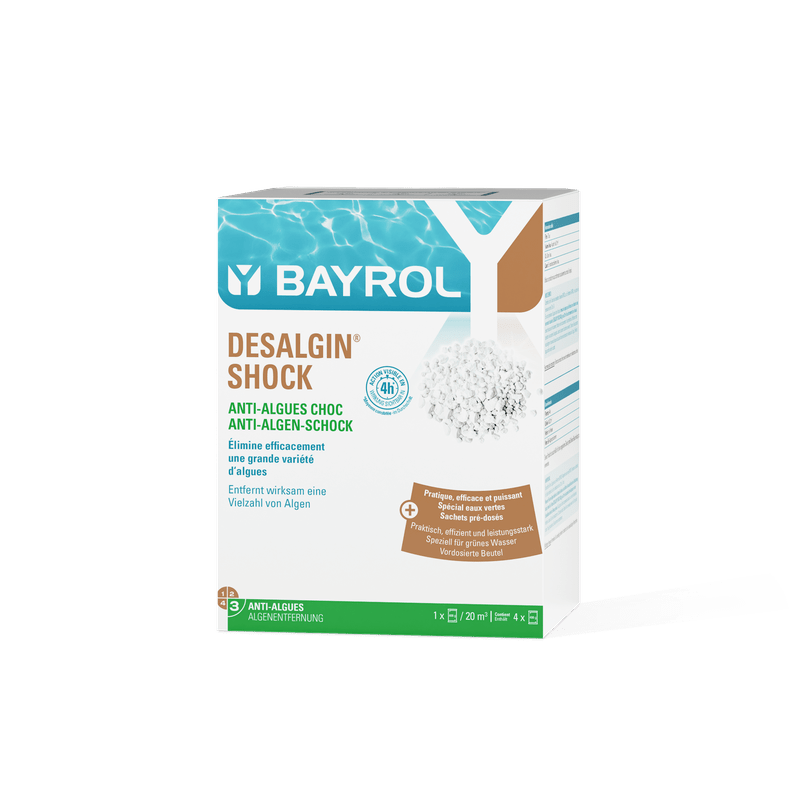 BAYROL Desalgin® SHOCK 1,6 kg środek przeciw glonom w formie granulatu chlorowego | Puszka (1600 g) 