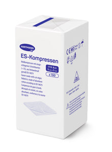 Kompresy ES różnej wielkości, niesterylne - 5 x 5 cm | Opakowanie (100 sztuk)