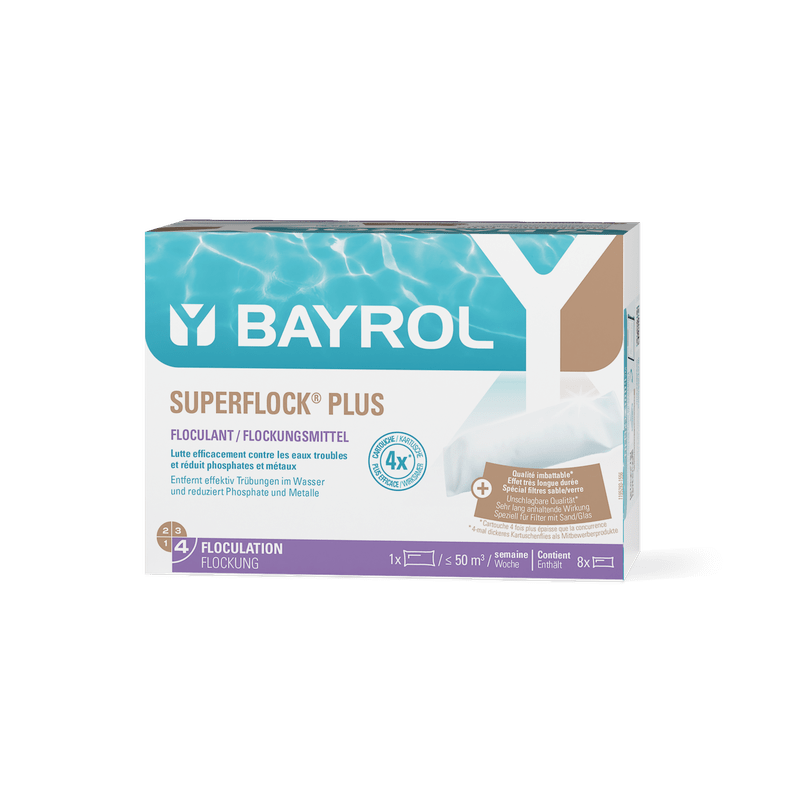 BAYROL Superflock Plus 1 kg«Bestseller środek flokulacyjny do basenu dla filtra piaskowego | Wkład (1 kg) 