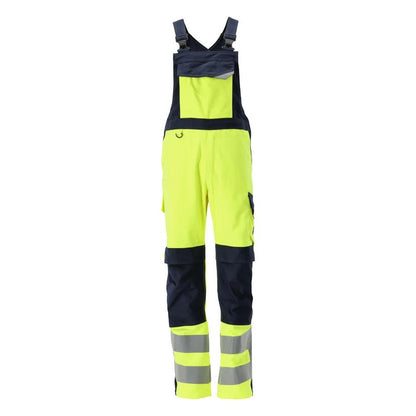 Ogrodniczki MASCOT® Davos Multisafe, odblaskowe żółto/czarno-niebieskie