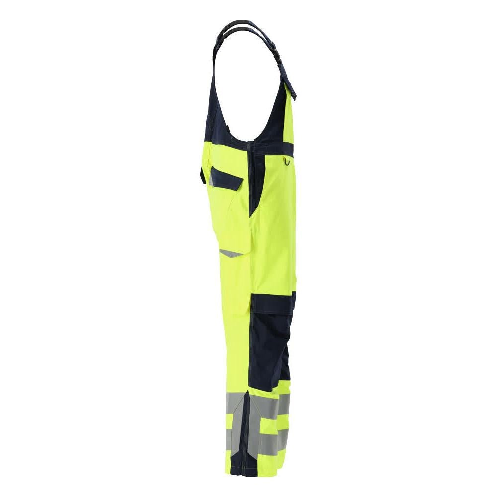 Ogrodniczki MASCOT® Davos Multisafe, odblaskowe żółto/czarno-niebieskie