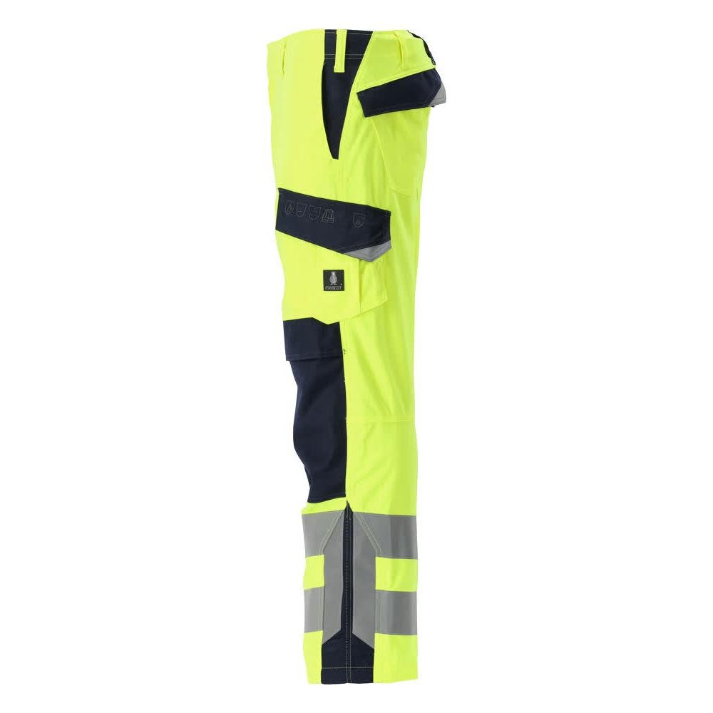 Spodnie MASCOT® Arbon Multisafe, odblaskowe żółto/czarno-niebieskie