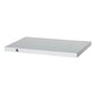 Płyta chłodząca 1/4 GN firmy Duni GmbH z aluminium w kolorze srebrnym (164x265x15 mm) z gładkimi krawędziami i małym okrągłym otworem w pobliżu jednego z rogów jest przedstawiona na prostym białym tle.