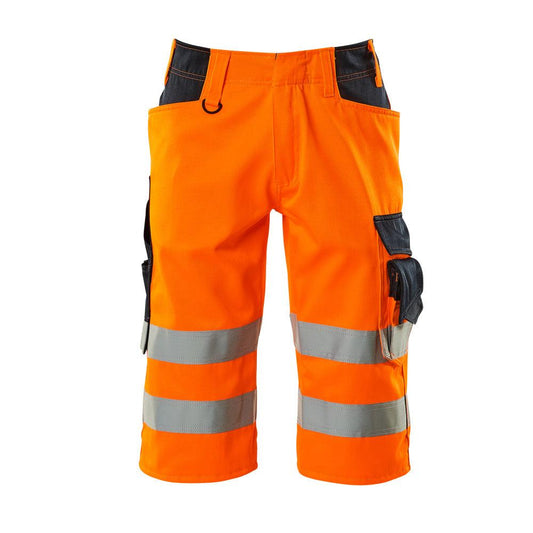 Spodnie MASCOT® Luton trzy czwarte, odblaskowe pomarańczowo/czarno-niebieskie